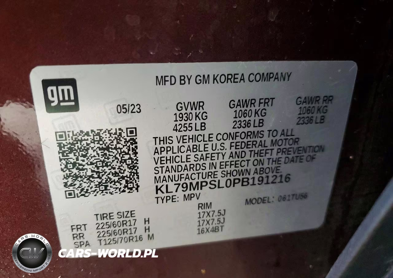 2023 Chevrolet Trailblazer Lt VIN:KL79MPSL0PB191216 - 13