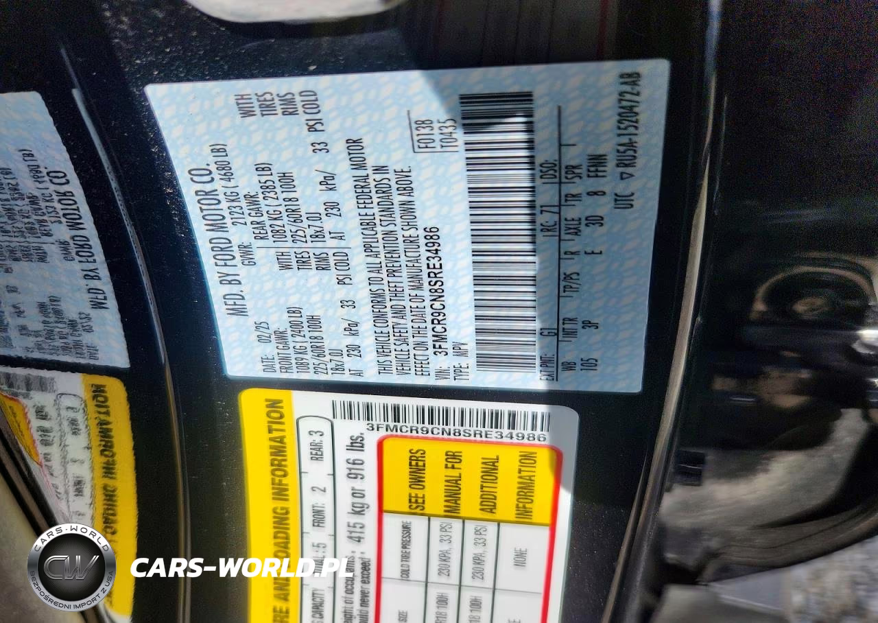 2025 Ford Bronco Sport Outer Banks VIN:3FMCR9CN8SRE34986 - 13