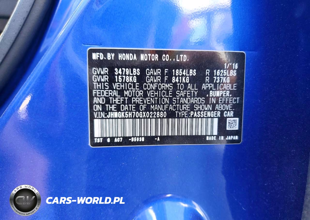 2016 Honda Fit Ex VIN:JHMGK5H70GX022880 - 13