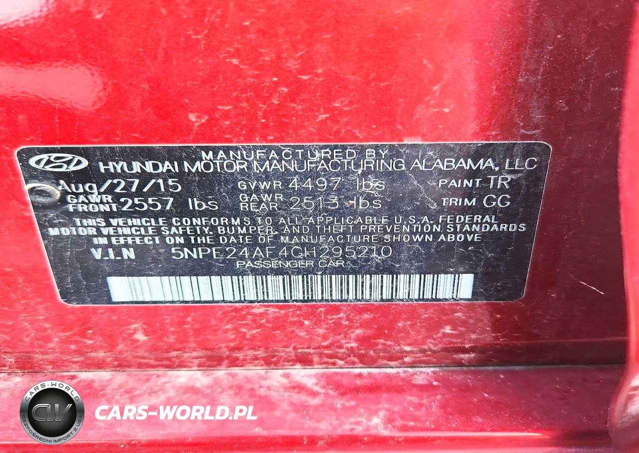 2016 Hyundai Sonata Se VIN:5NPE24AF4GH295210 - 12