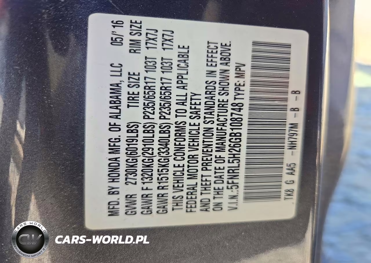 2016 Honda Odyssey Lx VIN:5FNRL5H26GB108748 - 13