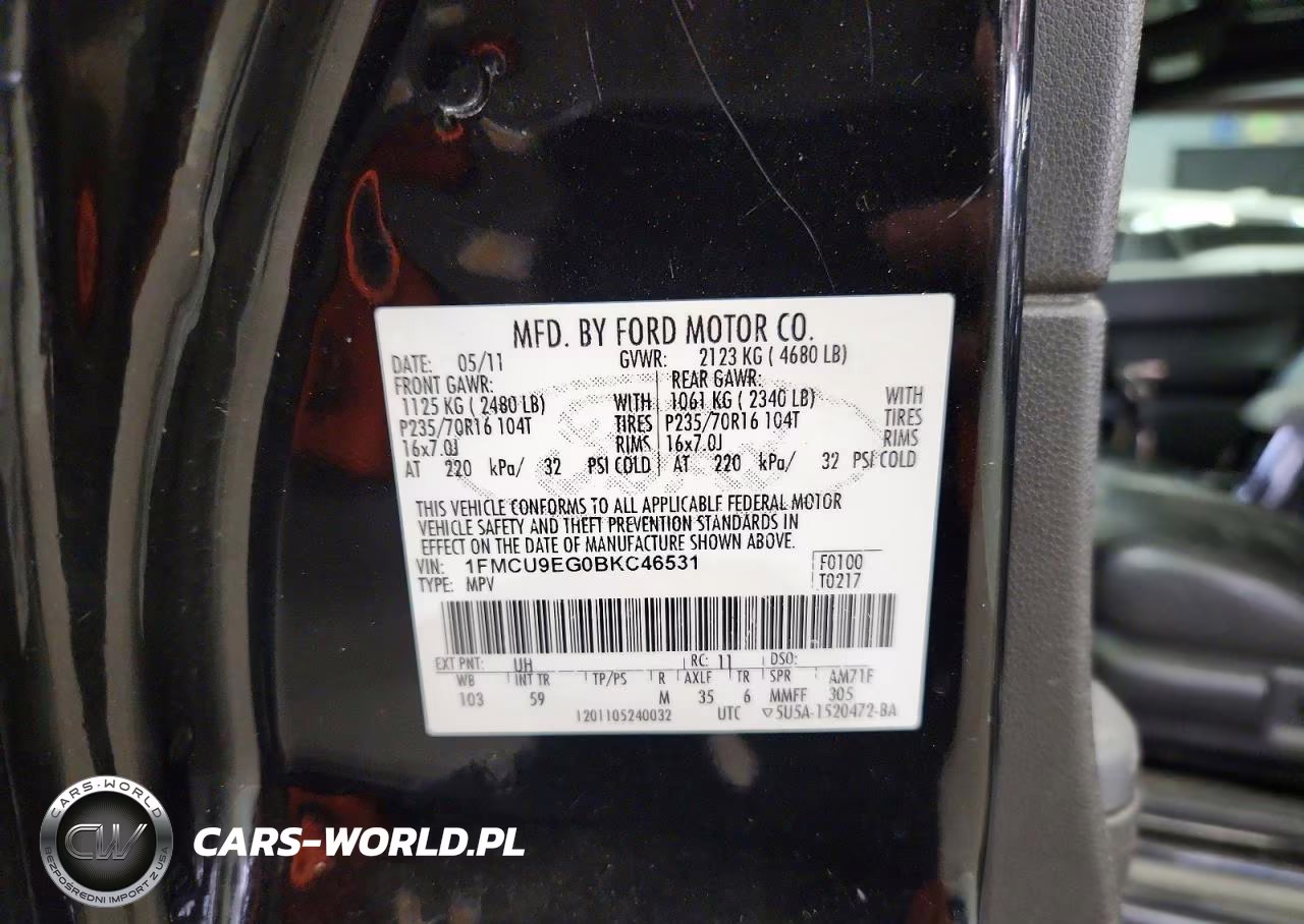2011 Ford Escape Limited VIN:1FMCU9EG0BKC46531 - 13