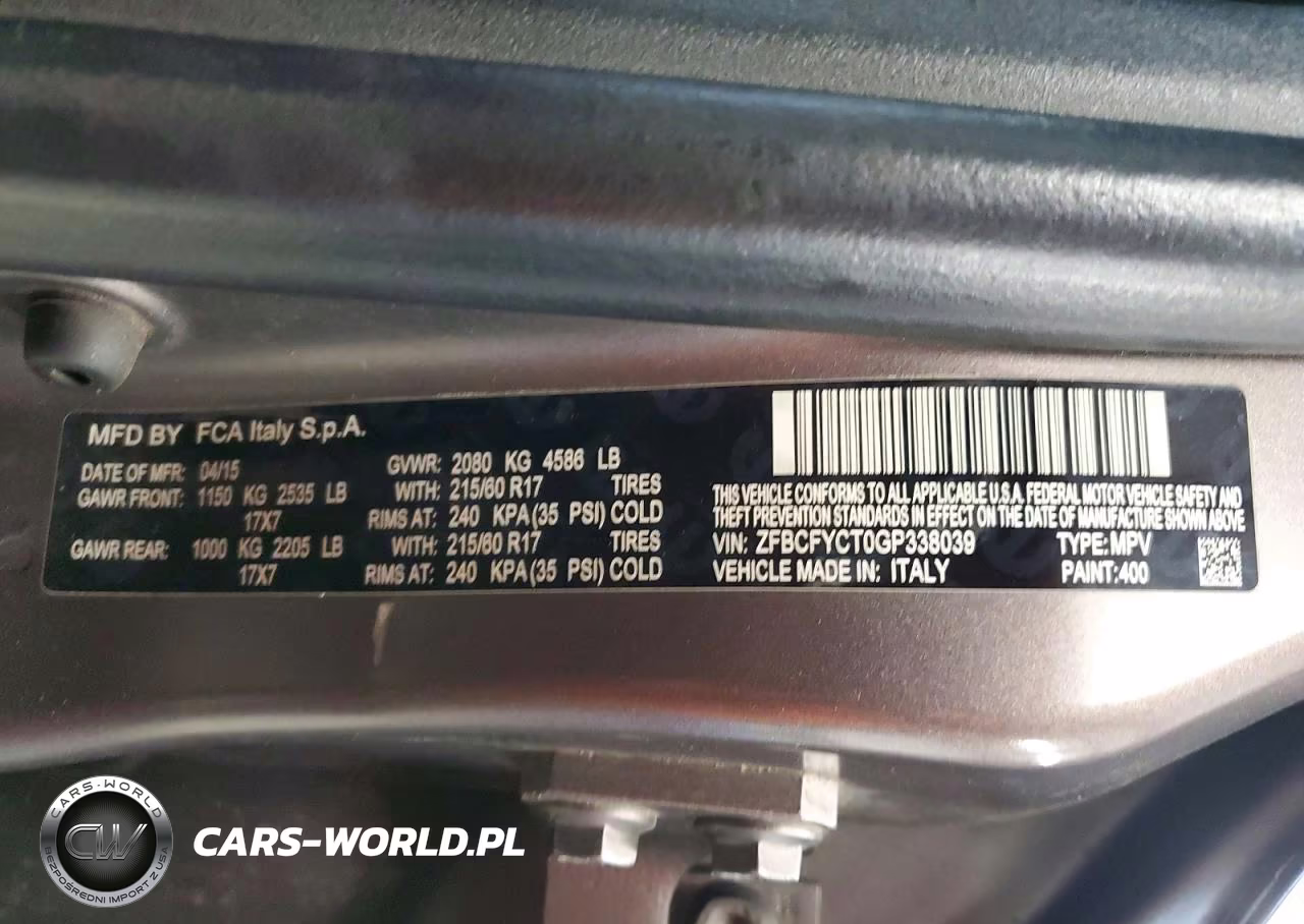 2016 Fiat 500X Trekking VIN:ZFBCFYCT0GP338039 - 12