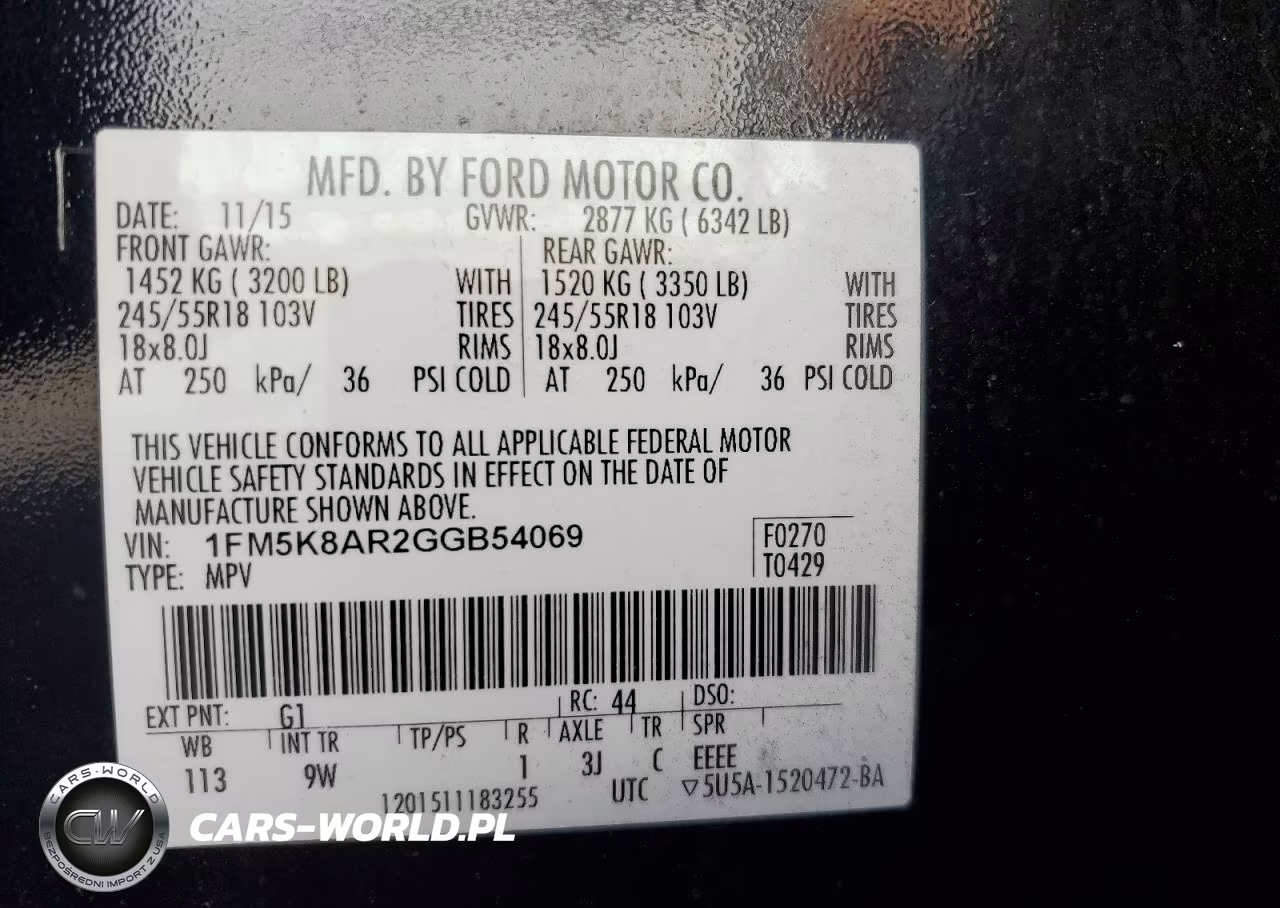 2016 Ford Explorer Police Interceptor VIN:1FM5K8AR2GGB54069 - 14