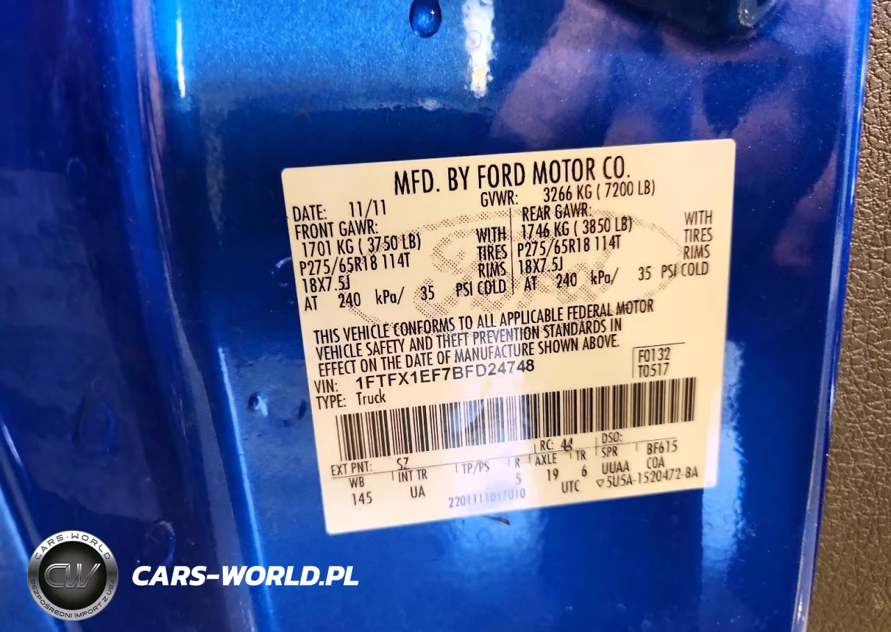 2011 Ford F150 Super Cab VIN:1FTFX1EF7BFD24748 - 12