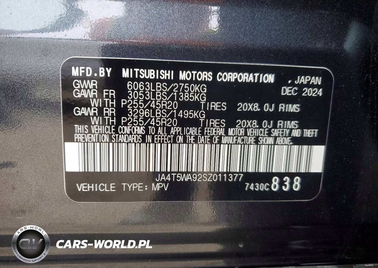 2025 Mitsubishi Outlander Sel VIN:JA4T5WA92SZ011377 - 14