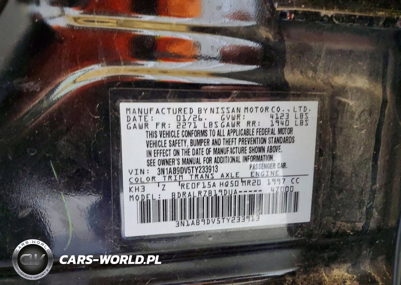 2026 Nissan Sentra Sr VIN:3N1AB9DV5TY233913 - 12
