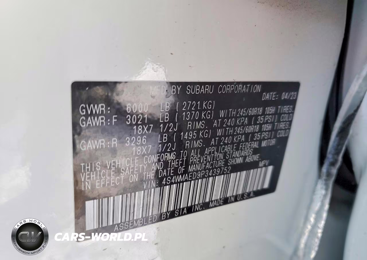 2023 Subaru Ascent Premium VIN:4S4WMAED9P3439752 - 13