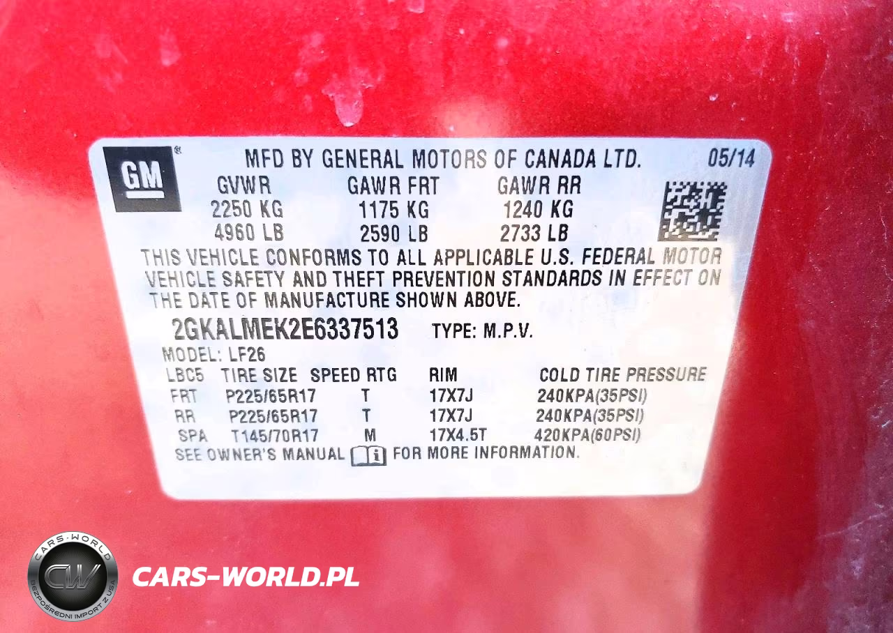 2014 GMC Terrain Sle VIN:2GKALMEK2E6337513 - 12
