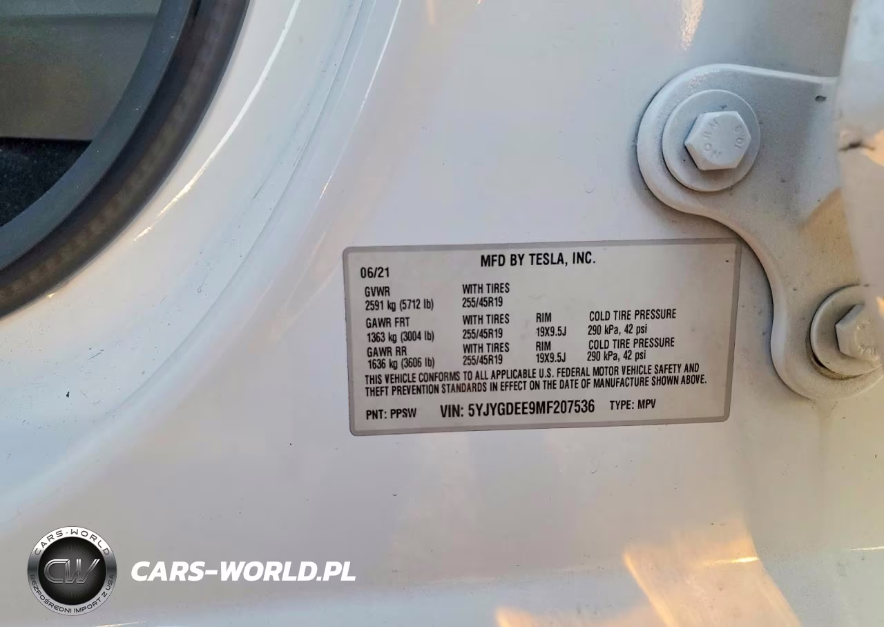2021 Tesla Model Y VIN:5YJYGDEE9MF207536 - 12
