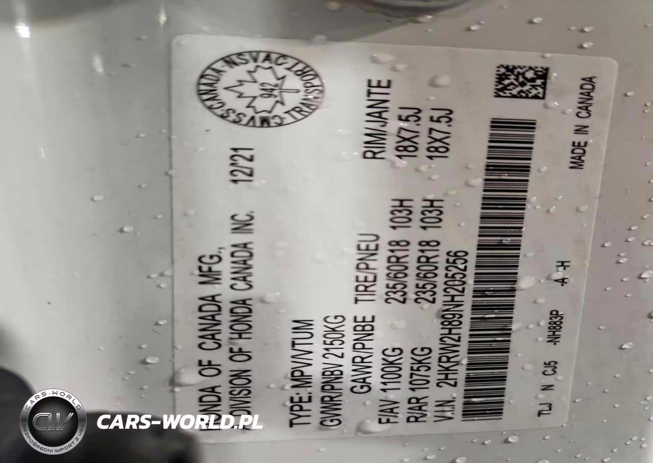 2022 Honda Cr-V Exl VIN:2HKRW2H89NH205256 - 13
