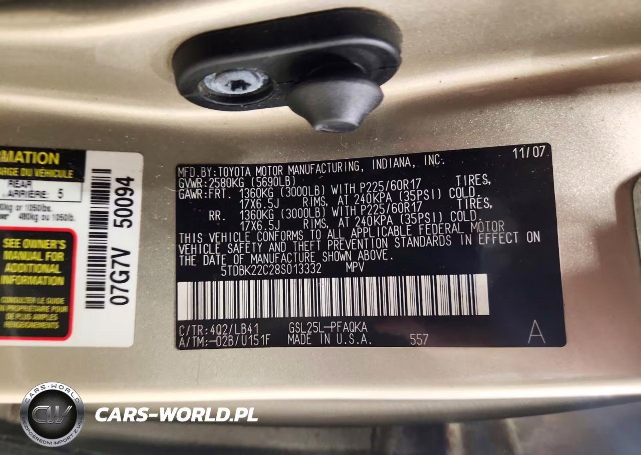 2008 Toyota Sienna Xle VIN:5TDBK22C28S013332 - 13