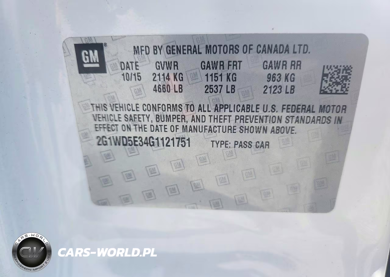 2016 Chevrolet Impala Limited Police VIN:2G1WD5E34G1121751 - 12