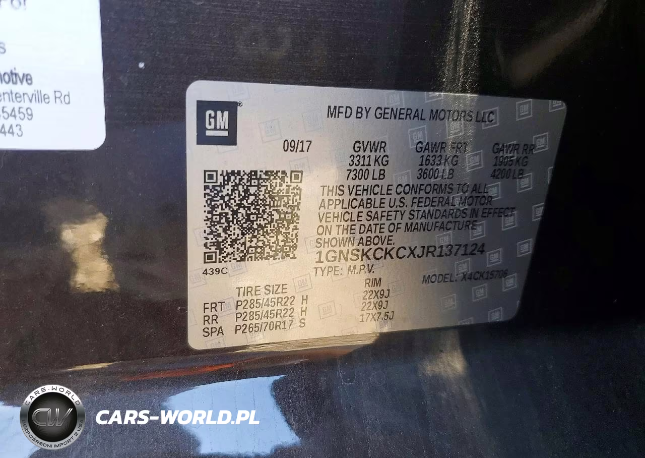 2018 Chevrolet Tahoe K1500 Premier VIN:1GNSKCKCXJR137124 - 13