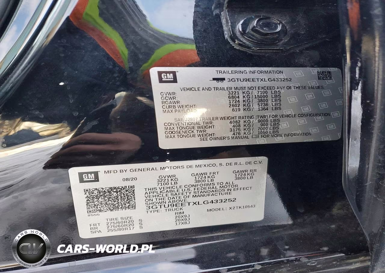 2020 GMC Sierra K1500 At4 VIN:3GTU9EETXLG433252 - 12