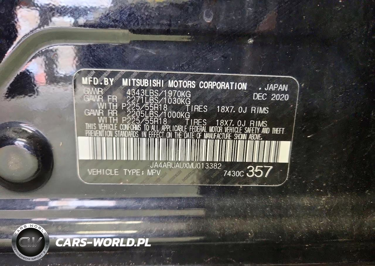 2021 Mitsubishi Outlander Sport Es VIN:JA4ARUAUXMU013382 - 13