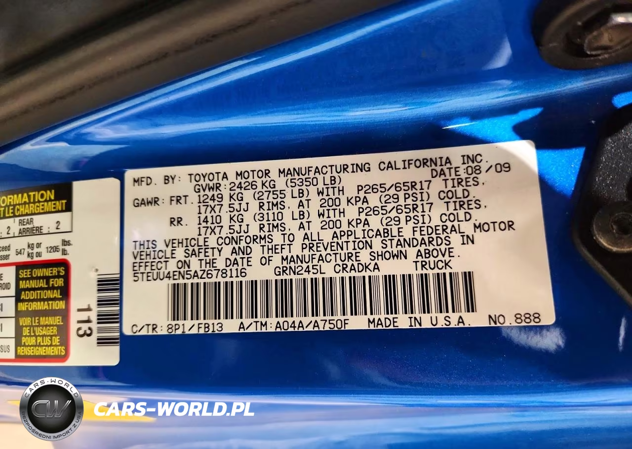 2010 Toyota Tacoma V6 VIN:5TEUU4EN5AZ678116 - 12