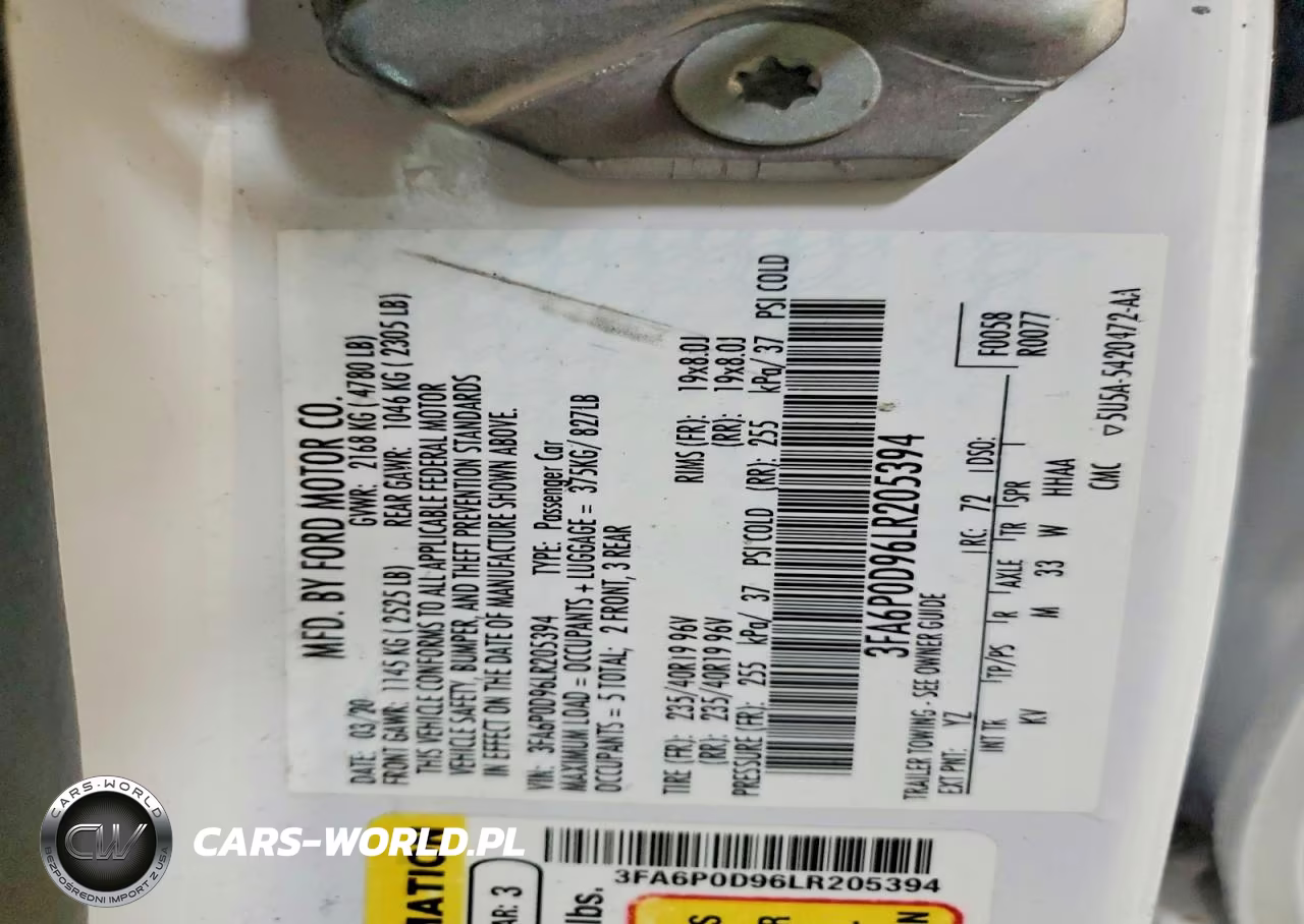 2020 Ford Fusion Titanium VIN:3FA6P0D96LR205394 - 13