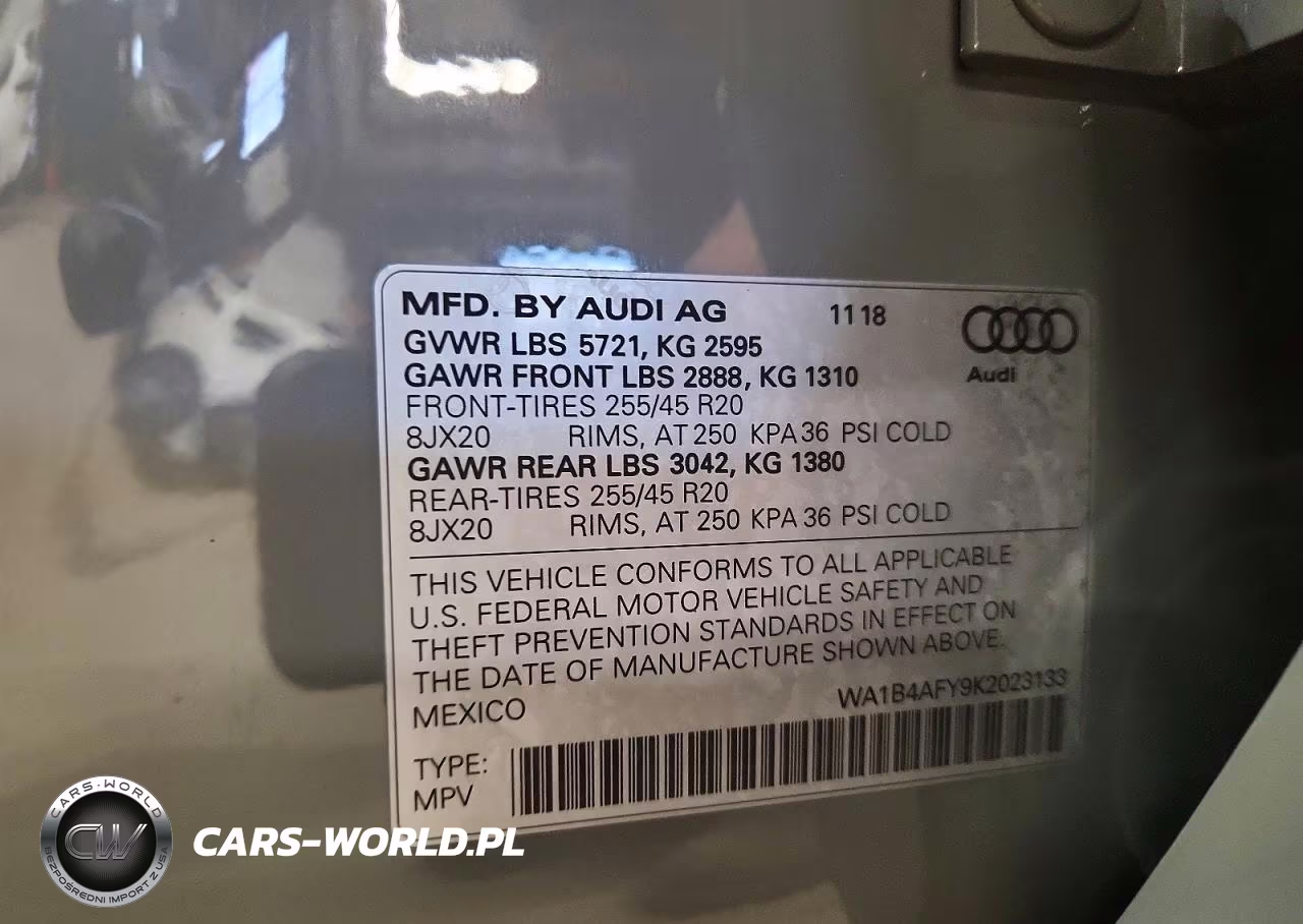 2019 Audi Sq5 Premium Plus VIN:WA1B4AFY9K2023133 - 13