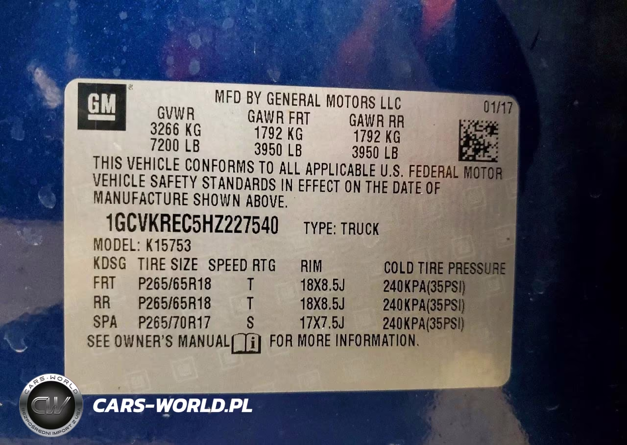 2017 Chevrolet Silverado K1500 Lt VIN:1GCVKREC5HZ227540 - 12
