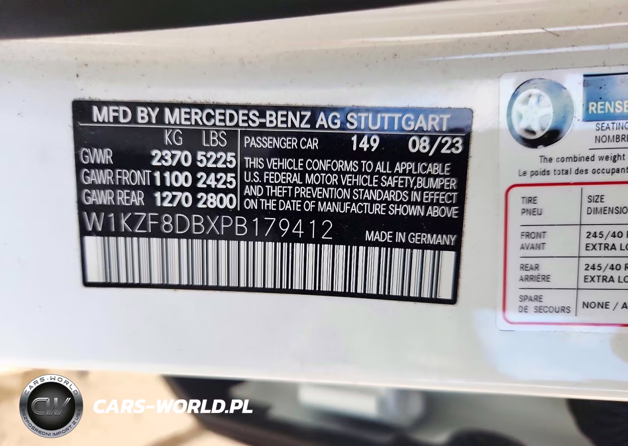 2023 Mercedes-Benz E 350 VIN:W1KZF8DBXPB179412 - 12
