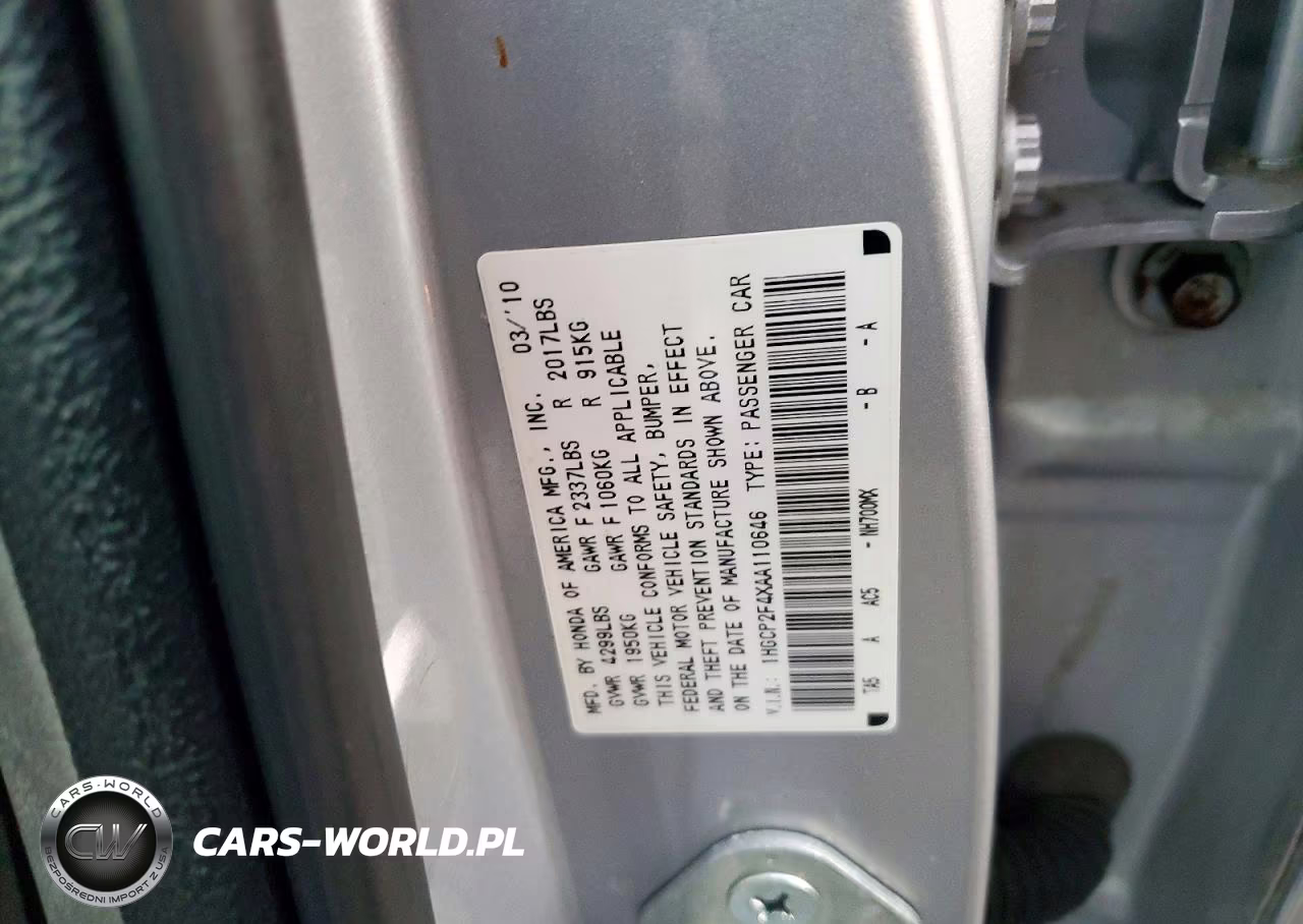 2010 Honda Accord Lxp VIN:1HGCP2F4XAA110646 - 12