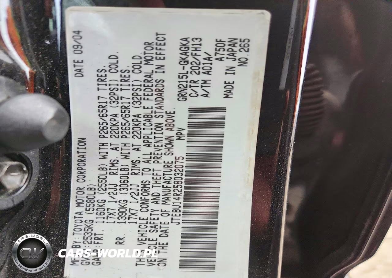 2005 Toyota 4Runner Sport Edition VIN:JTEBU14R258032075 - 13