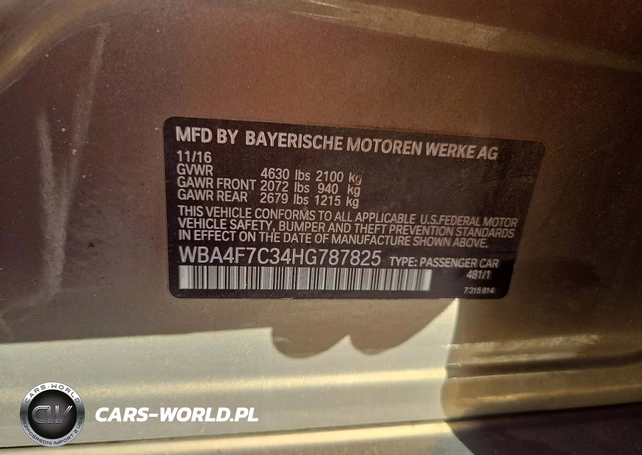 2017 BMW 430I Gran Coupe VIN:WBA4F7C34HG787825 - 13