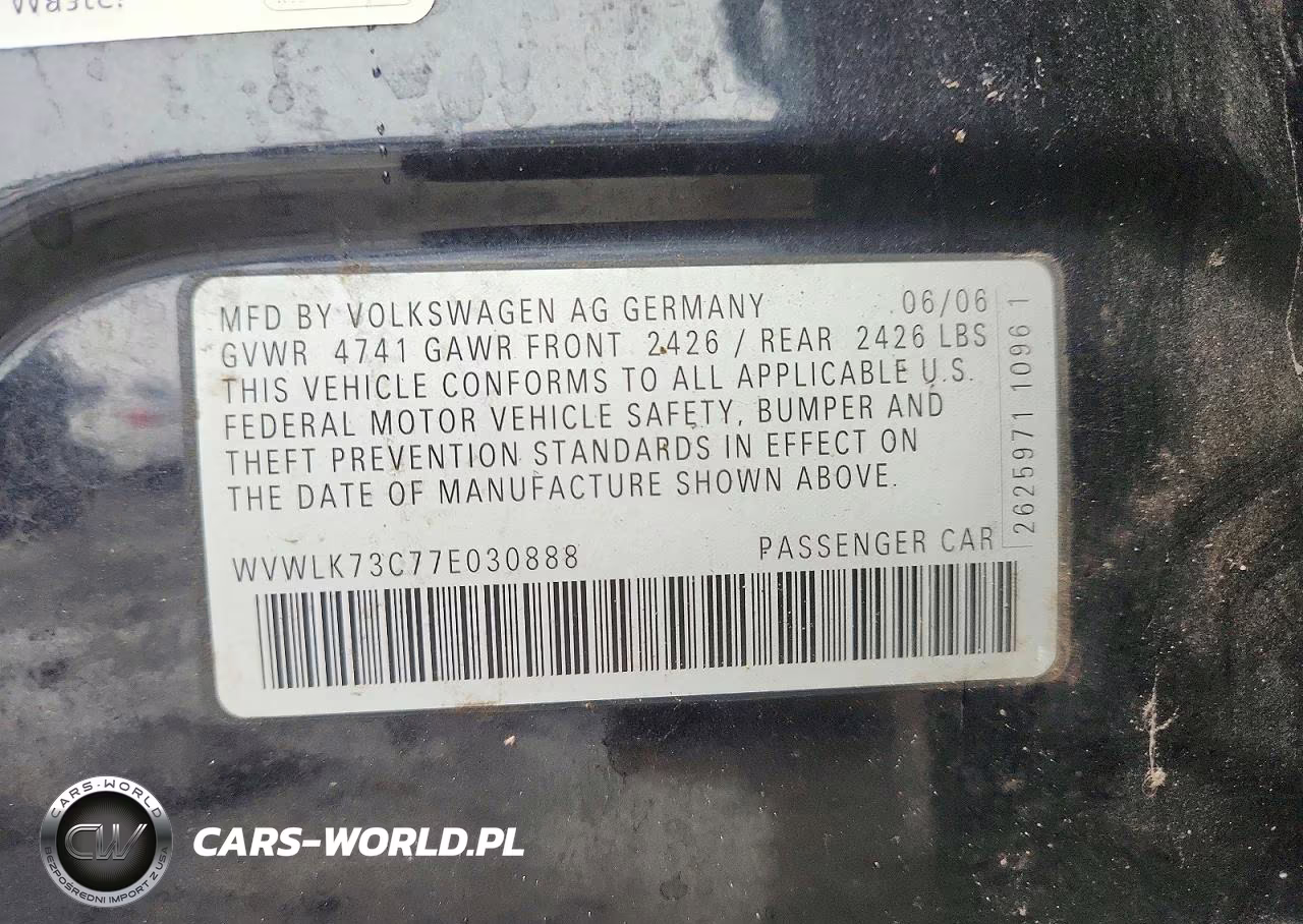 2007 Volkswagen Passat 2.0T Wagon Value VIN:WVWLK73C77E030888 - 13