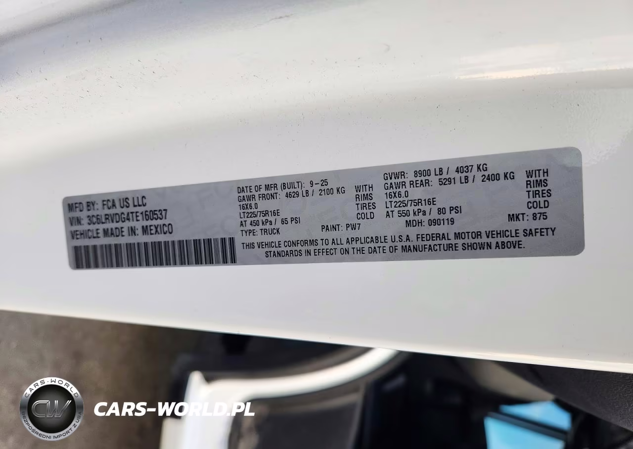 2026 Ram Promaster 2500 Tradesman High Roof 159 Wb W-Pass Seat VIN:3C6LRVDG4TE160537 - 13