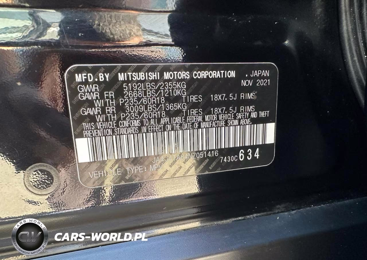 2022 Mitsubishi Outlander Es VIN:JA4J4TA84NZ051416 - 10