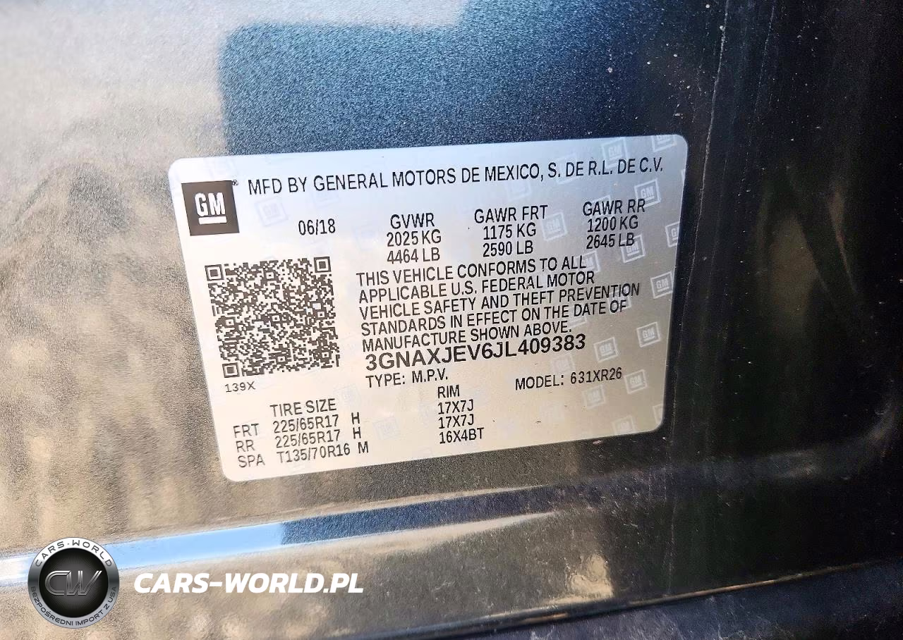 2018 Chevrolet Equinox Lt VIN:3GNAXJEV6JL409383 - 12