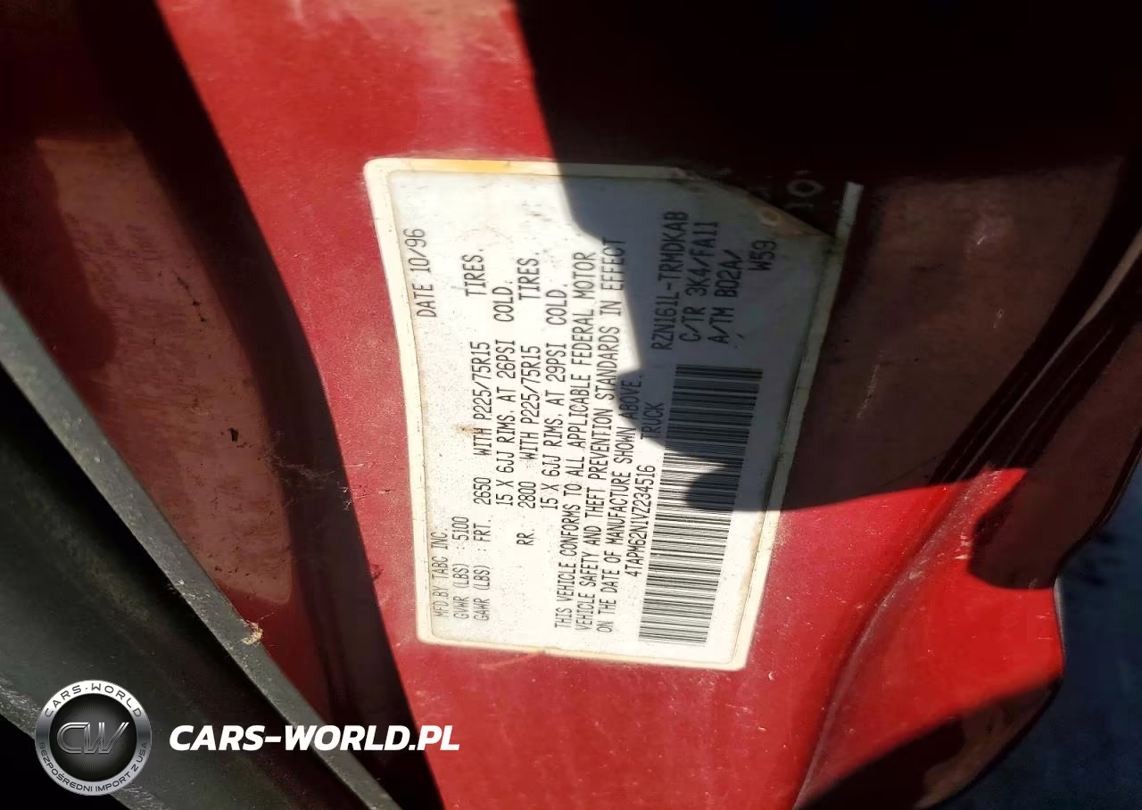 1997 Toyota Tacoma Base VIN:4TAPM62N1VZ234516 - 12