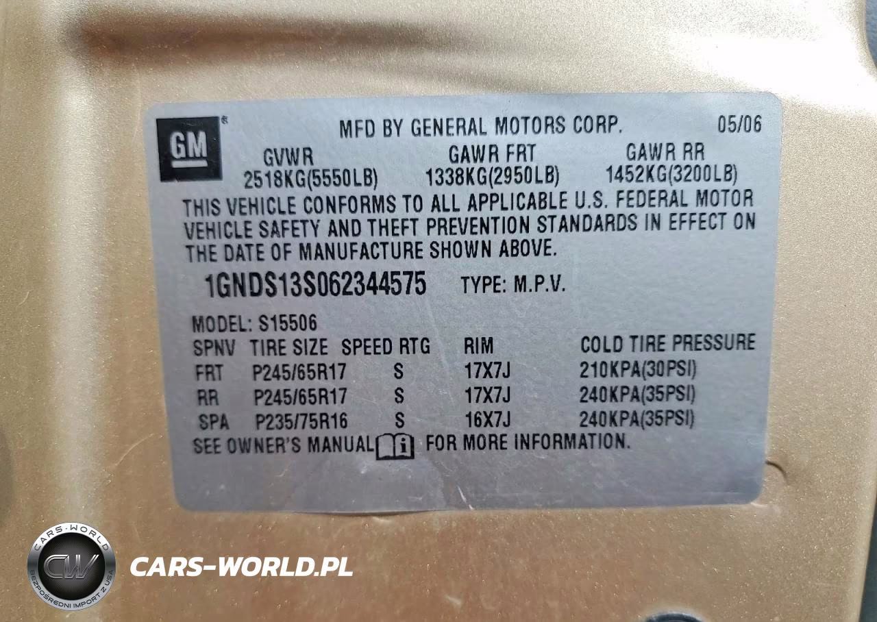 2006 Chevrolet Trailblazer Ls VIN:1GNDS13S062344575 - 13