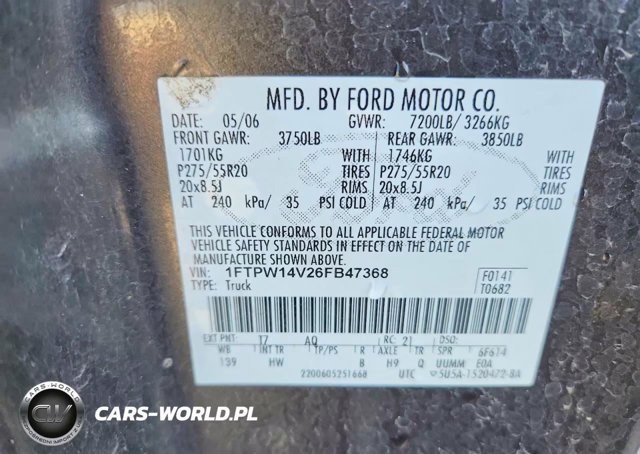 2006 Ford F150 Supercrew VIN:1FTPW14V26FB47368 - 12