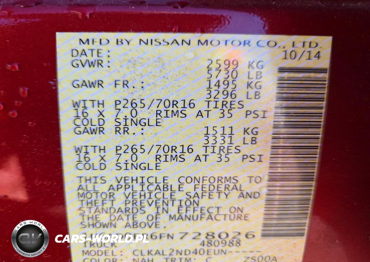 2015 Nissan Frontier S VIN:1N6AD0ER6FN728026 - 12