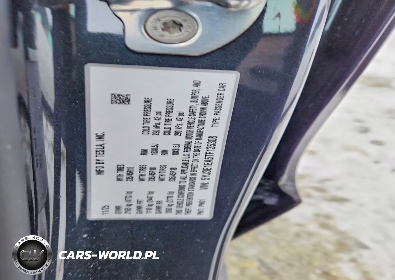 2026 Tesla Model 3 VIN:5YJ3E1EA5TF135308 - 12