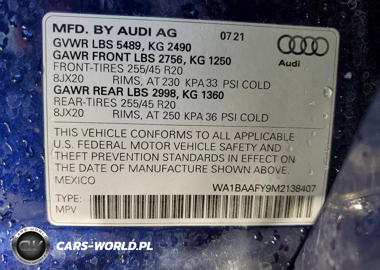 2021 Audi Q5 Premium Plus VIN:WA1BAAFY9M2138407 - 14