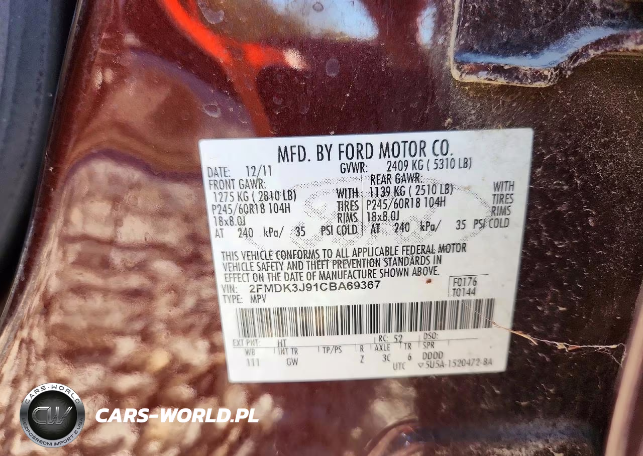 2012 Ford Edge Sel VIN:2FMDK3J91CBA69367 - 13