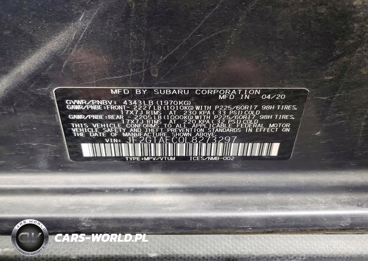 2020 Subaru Crosstrek Premium VIN:JF2GTAEC0L8273297 - 13