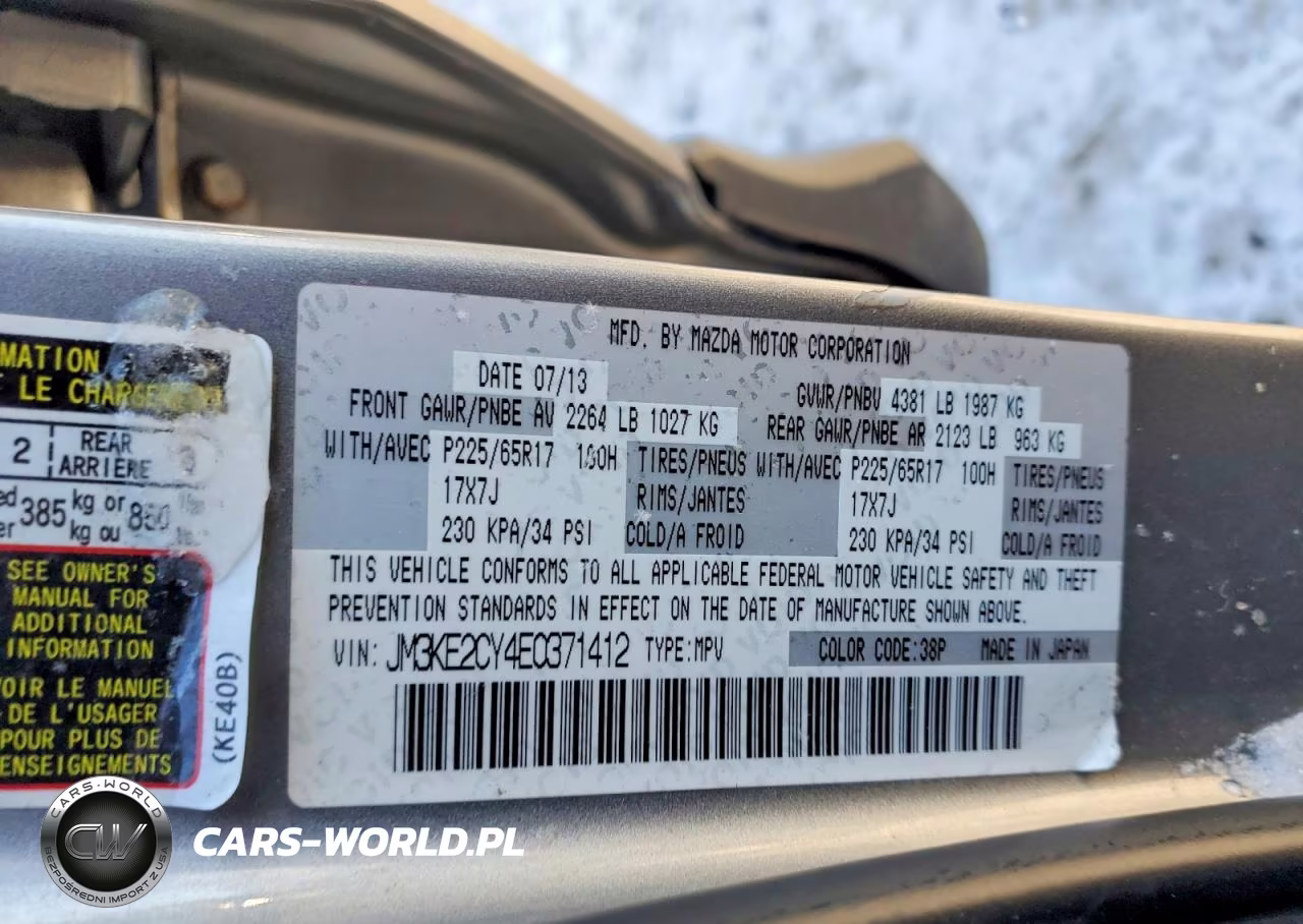 2014 Mazda Cx-5 Touring VIN:JM3KE2CY4E0371412 - 13