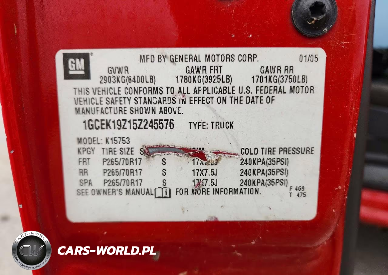 2005 Chevrolet Silverado K1500 VIN:1GCEK19Z15Z245576 - 13