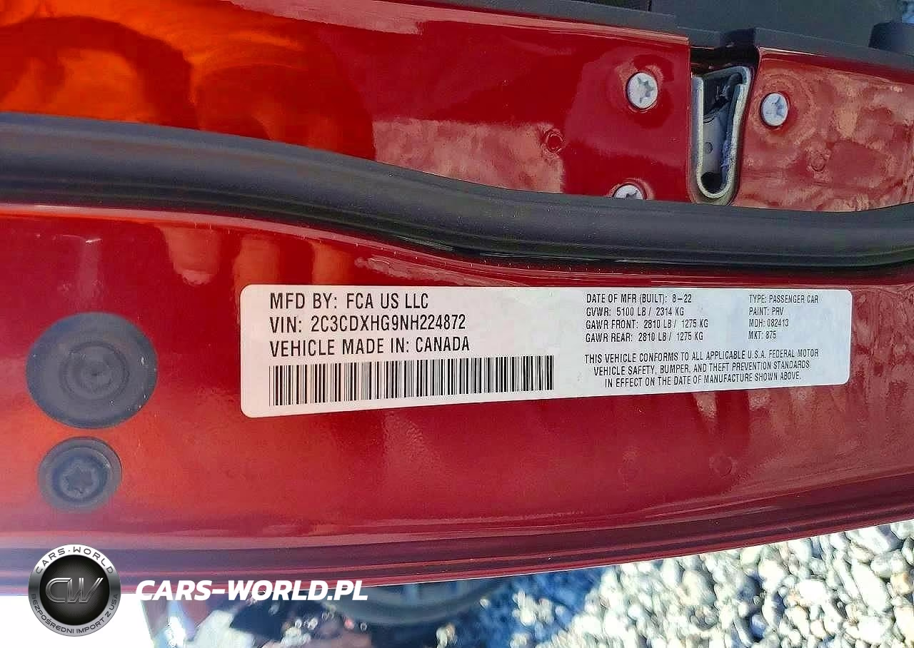2022 Dodge Charger Gt VIN:2C3CDXHG9NH224872 - 12