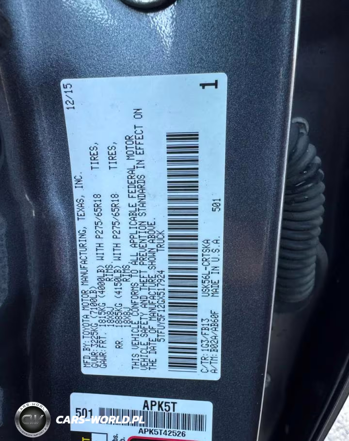 2016 Toyota Tundra Sr5 5.7L V8 VIN:5TFUY5F12GX517924 - 10