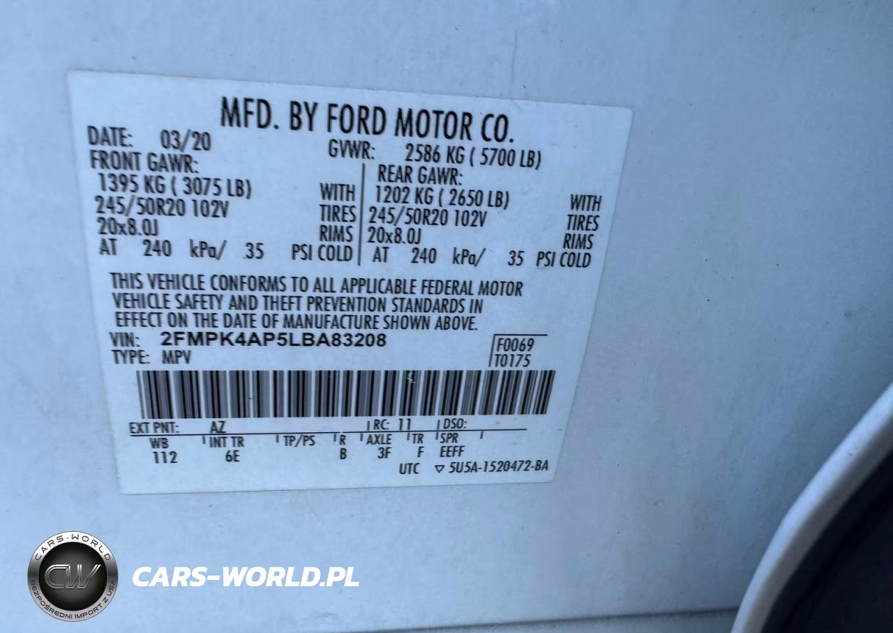 2020 Ford Edge St VIN:2FMPK4AP5LBA83208 - 11