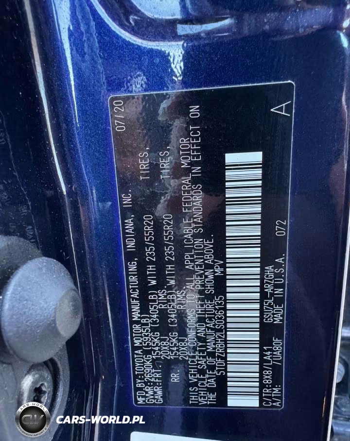2020 Toyota Highlander Platinum VIN:5TDFZRBH2LS036135 - 10