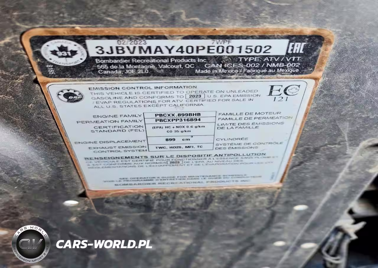 2023 Can Am Maverick X3 Utility Vehicle VIN:3JBVMAY40PE001502 - 10