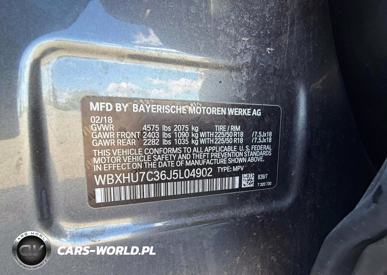 2018 BMW X1 Sdrive28I VIN:WBXHU7C36J5L04902 - 10