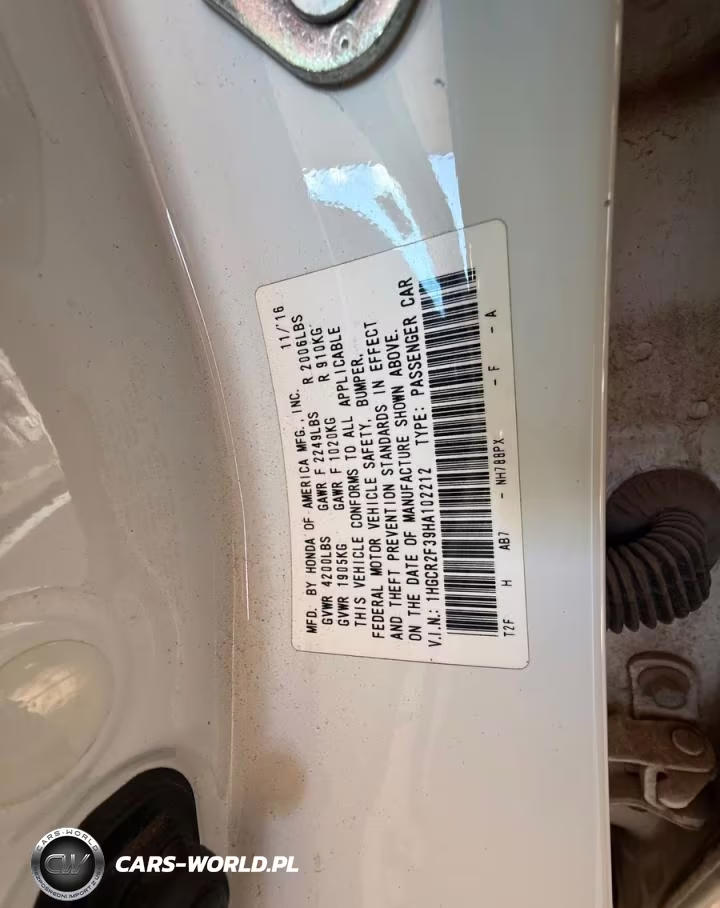 2017 Honda Accord Lx VIN:1HGCR2F39HA102212 - 10
