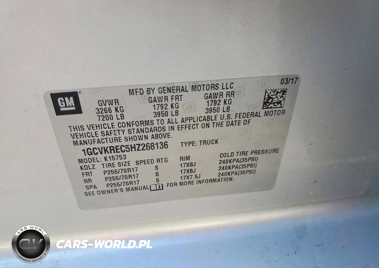 2017 Chevrolet Silverado K1500 Lt VIN:1GCVKREC5HZ268136 - 12